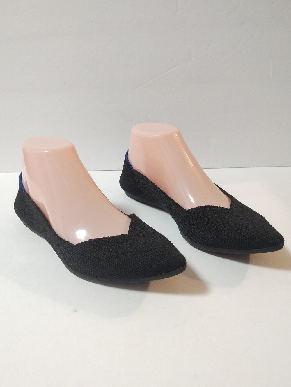 Rothy’s The Point Black Sz 8 Pointed Toe Washable Knit Office Flats Quiet Luxury